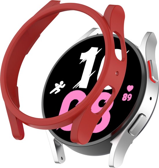 YONO Bumper geschikt voor Galaxy Watch 5 (44 mm) - Hoesje - Full Cover Case - Rood