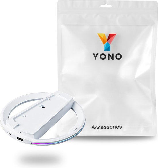 YONO Verticale Standaard geschikt voor Playstation PS5 - Digital - Disc - Slim - Pro - met Verlichting - Voet - Houder - Wit