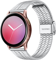YONO Miami Schakel Bandje 22mm - Horlogebandje geschikt voor Samsung Galaxy Watch 46mm / 3 (45mm) / Gear s3 - Polar Vantage M2 / Grit X - Huawei Watch GT 3 (pro) / 2 - Amazfit GTR - Zilver