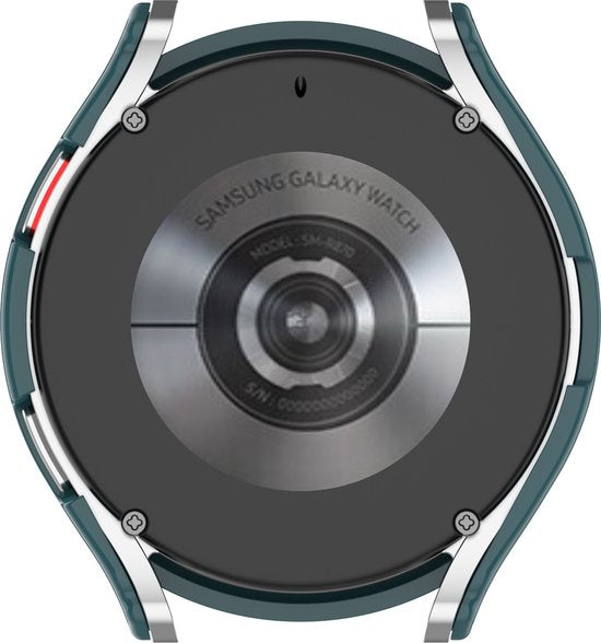 YONO Case geschikt voor Galaxy Watch 4 44mm - Screen Protector Hoesje - Full Cover Bumper - Donkergroen