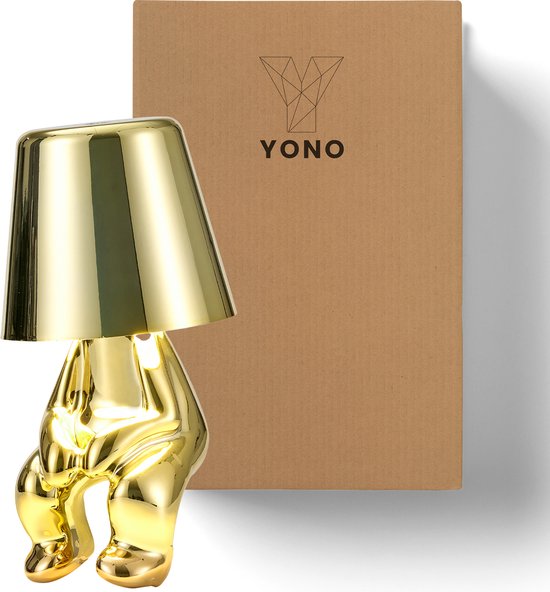 YONO Decoratieve Tafellamp Oplaadbaar - Nachtlampje Slaapkamer - Bureaulamp Woonkamer - Woondecoratie Beelden en Figuren - Waar - Goud