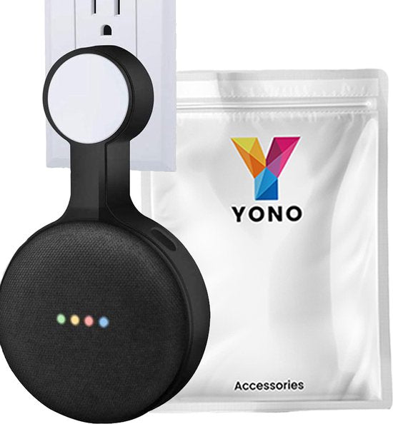 YONO Houder geschikt voor Google Nest Mini – Wall Mount – Zwart