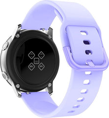 YONO Siliconen Classic Bandje 20mm - Horlogebandje geschikt voor Samsung Galaxy Watch 7/6/5 / Pro / 4 / 3 / Active 2 - Polar Ignite / Unite – Huawei - Lila