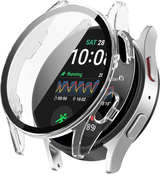 YONO Hoesje geschikt voor Samsung Galaxy Watch 7 - 40mm - Screen Protector Bumper Case - Transparant