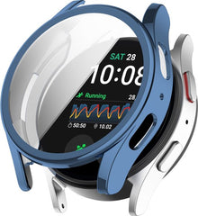 YONO Hoesje geschikt voor Samsung Galaxy Watch 7 - 40mm - Screenprotector - TPU - Blauw
