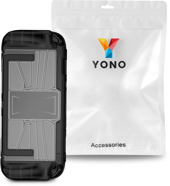 YONO Grip Case geschikt voor Nintendo Switch 2 - Ergonomische Cover met Standaard - Zwart