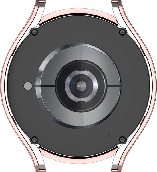 YONO Bumper geschikt voor Samsung Galaxy Watch 6 - 44mm - Screen Protector Hoesje - Full Cover Case - Rose Gold