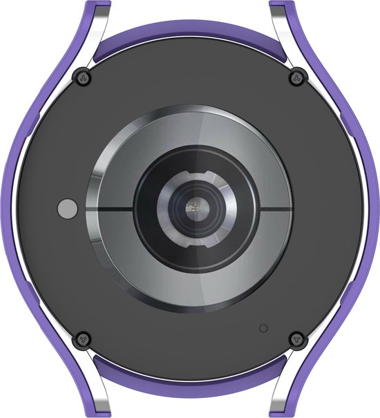 YONO Bumper geschikt voor Samsung Galaxy Watch 6 - 44mm - Screen Protector Hoesje - Full Cover Case - Lichtpaars