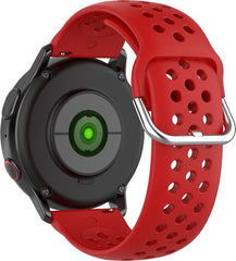 YONO Sport Air Bandje 20mm - Horlogebandje geschikt voor Samsung Galaxy Watch 7/6/5 / Pro / 4 / 3 / Active 2 - Garmin Approach / Forerunner / Venu 2 Plus / SQ / Vivomove - Polar Ignite / Unite – Huawei - Rood