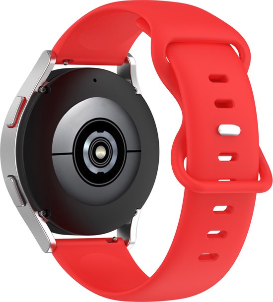 YONO Siliconen Soft Bandje 22mm - Horlogebandje geschikt voor Samsung Galaxy Watch 46mm / 3 (45mm) / Gear s3 - Polar Vantage M2 / Grit X - Huawei Watch GT 3 (pro) / 2 - Amazfit GTR - Rood - Small