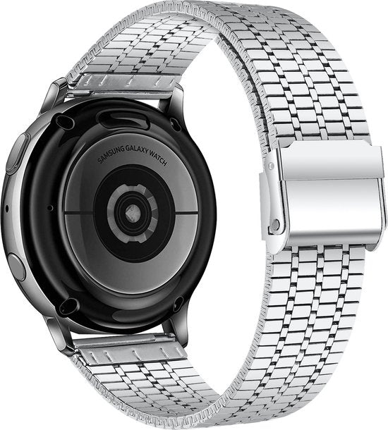 YONO Miami Schakel Bandje 22mm - Horlogebandje geschikt voor Samsung Galaxy Watch 46mm / 3 (45mm) / Gear s3 - Polar Vantage M2 / Grit X - Huawei Watch GT 3 (pro) / 2 - Amazfit GTR - Zilver