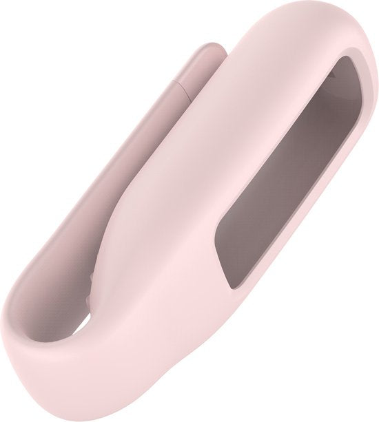 YONO Siliconen Clip Case geschikt voor Fitbit Luxe - Hoesje - Lichtroze