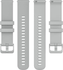 YONO Siliconen Sport Bandje 18mm - Horlogebandje geschikt voor Garmin Vivoactive 4S - Venu 2S - Vivomove 3S - Grijs