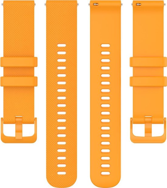 YONO Siliconen Sport Bandje 18mm - Horlogebandje geschikt voor Garmin Vivoactive 4S - Venu 2S - Vivomove 3S -Oranje