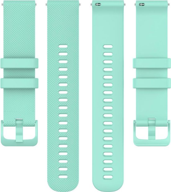 YONO Siliconen Sport Bandje 20mm - Horlogebandje geschikt voor Samsung Galaxy Watch 7 / 6 / 5 / Pro / 4 / 3 / Active 2 - Garmin Approach / Forerunner / Venu 2 Plus / SQ / Vivomove - Polar Ignite / Unite – Huawei - Turquoise