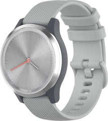 YONO Siliconen Sport Bandje 18mm - Horlogebandje geschikt voor Garmin Vivoactive 4S - Venu 2S - Vivomove 3S - Grijs