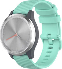 YONO Siliconen Sport Bandje 20mm - Horlogebandje geschikt voor Samsung Galaxy Watch 7 / 6 / 5 / Pro / 4 / 3 / Active 2 - Garmin Approach / Forerunner / Venu 2 Plus / SQ / Vivomove - Polar Ignite / Unite – Huawei - Turquoise