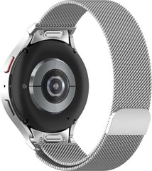 YONO Smartwatch Bandje geschikt voor Samsung Galaxy Watch 7 - 40mm - 44mm - Milanees - Zilver