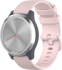YONO Siliconen Sport Bandje 18mm - Horlogebandje geschikt voor Garmin Vivoactive 4S - Venu 2S - Vivomove 3S - Roze