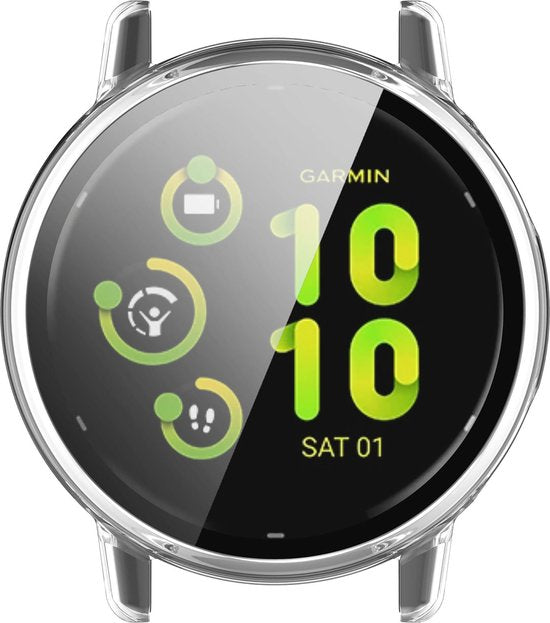 YONO Hoesje geschikt voor Garmin Vivoactive 5 - Screenprotector Case - Glas - Transparant