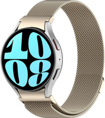 YONO Smartwatch Bandje geschikt voor Samsung Galaxy Watch 7 - 40mm - 44mm - Milanees - Champagne