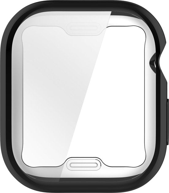 YONO Hoesje geschikt voor Apple Watch 10 - 42mm - Screenprotector Case - TPU - Zwart