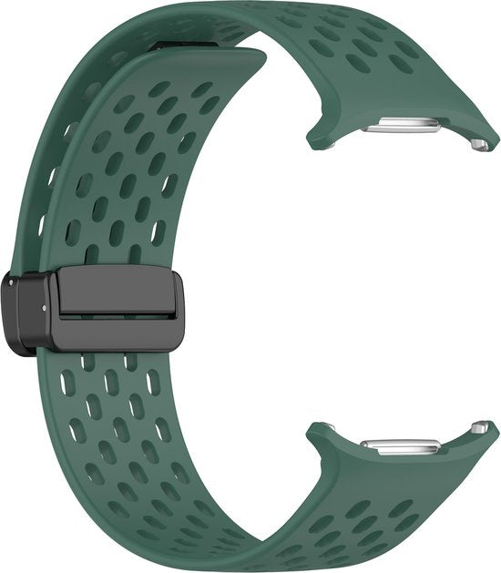 YONO Siliconen Sport Air Bandje geschikt voor Samsung Galaxy Watch Ultra (47mm) - Donkergroen