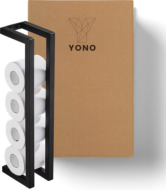 YONO Reserverolhouder Hangend - Toiletrolhouder - WC Rolhouder - Rollenhouder - Zwart