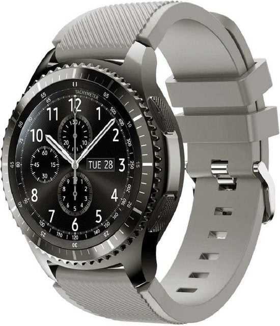 YONO Bandje geschikt voor Samsung Galaxy Watch 3 45mm - Siliconen - Grijs