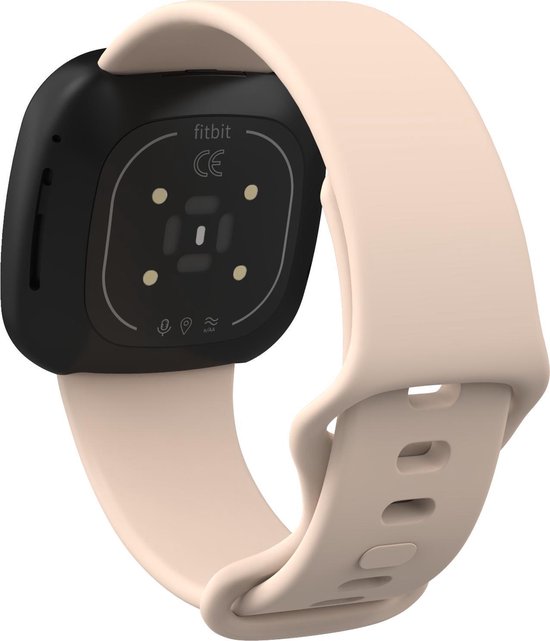 YONO Bandje geschikt voor Fitbit Versa 4 / 3 / Sense – Siliconen – Lichtroze – Small