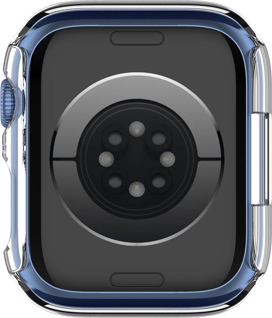 YONO Screen Protector Case geschikt voor Apple Watch Series 7 / 8 / 9 (41 mm) - Full Cover Bumper Hoesje iWatch - Transparant