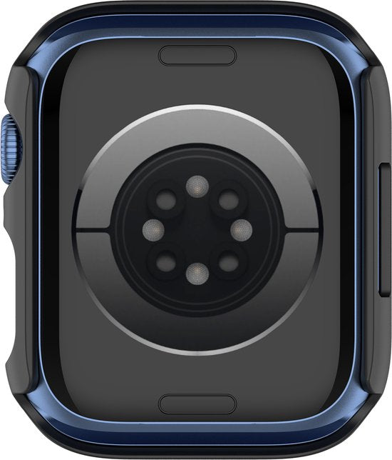 YONO Screen Protector Case geschikt voor Apple Watch Series 7 / 8 / 9 (45 mm) - Full Cover Bumper Hoesje iWatch - Zwart