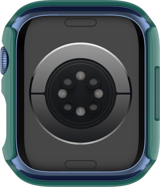 YONO Screen Protector Case geschikt voor Apple Watch Series 7 / 8 / 9 (41 mm) - Full Cover Bumper Hoesje iWatch - Groen