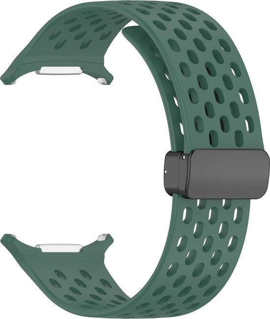 YONO Siliconen Sport Air Bandje geschikt voor Samsung Galaxy Watch Ultra (47mm) - Donkergroen