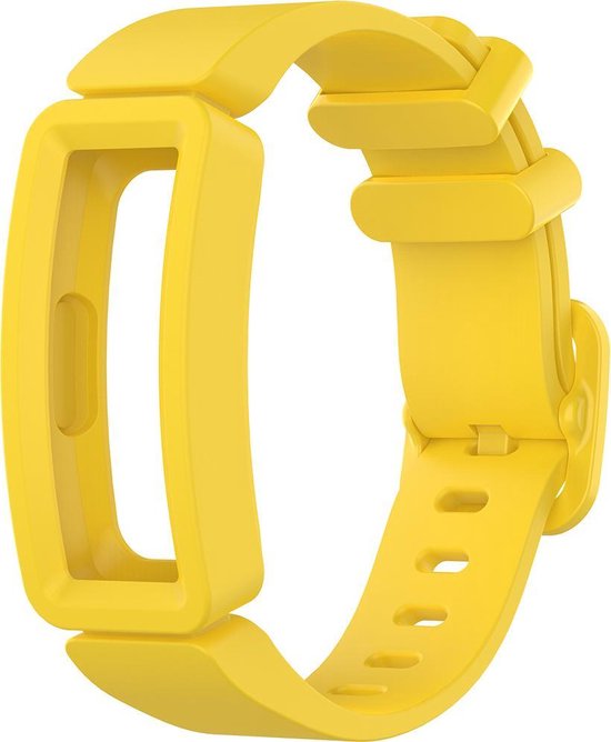 YONO Siliconen Bandje - Geschikt voor Fitbit Ace 2 Kids - Geel