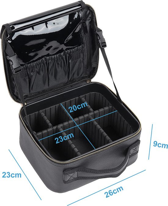 YONO Make Up Tas met Organizers - Beautycase Koffer - Dames en Meisjes - Zwart