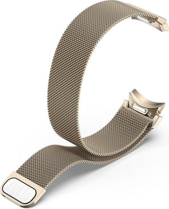 YONO Smartwatch Bandje geschikt voor Samsung Galaxy Watch 7 - 40mm - 44mm - Milanees - Champagne