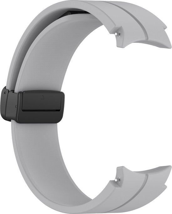 YONO Luxe Siliconen Sport Bandje 20mm geschikt voor Samsung Galaxy Watch 7 / 6 / 5 / 4 (40/43/44/47 mm) - Grijs