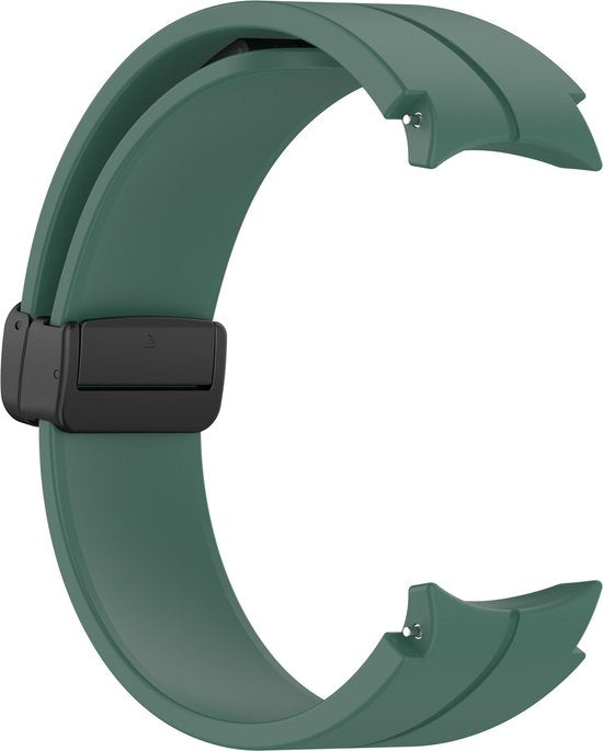 YONO Luxe Siliconen Sport Bandje 20mm geschikt voor Samsung Galaxy Watch 7 / 6 / 5 / 4 (40/43/44/47 mm) - Donkergroen