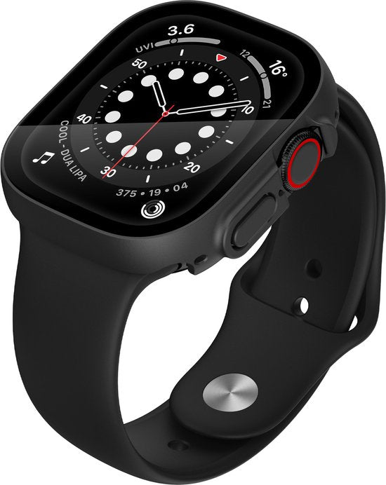 YONO Screen Protector Bumper geschikt voor Apple Watch Ultra (49mm) - Full Cover Case - Hoesje - Zwart
