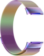 YONO Milanees Bandje geschikt voor Fitbit Charge 5 / 6 - Milanese Vervangende Armband - Regenboog