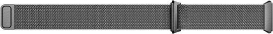 YONO Milanees Bandje Zwart geschikt voor Fitbit Ionic - Vervangende RVS Armband met Magneetsluiting – M/L