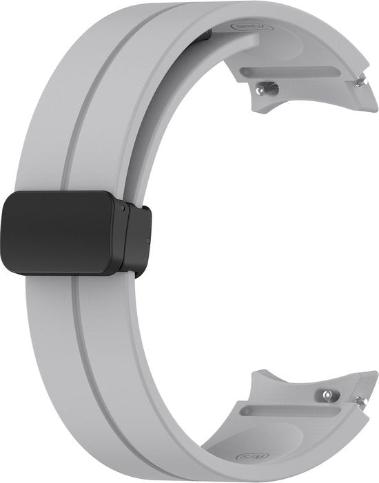 YONO Luxe Siliconen Sport Bandje 20mm geschikt voor Samsung Galaxy Watch 7 / 6 / 5 / 4 (40/43/44/47 mm) - Grijs