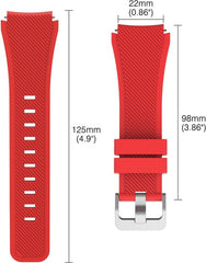 YONO Classic Bandje 22mm - Horlogebandje geschikt voor Samsung Galaxy Watch 46mm / 3 (45mm) / Gear s3 - Polar Vantage M2 / Grit X - Huawei Watch GT 3 (pro) / 2 - Amazfit GTR - Rood