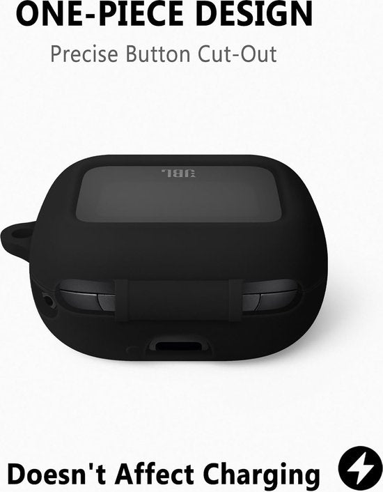 YONO Soft Case geschikt voor JBL Live Beam 3 / Buds 3 / Flex 3 - Siliconen Hoesje - Zwart