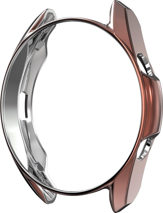 YONO Bumper geschikt voor Samsung Galaxy Watch 3 45mm – Siliconen Case Screenprotector – Brons