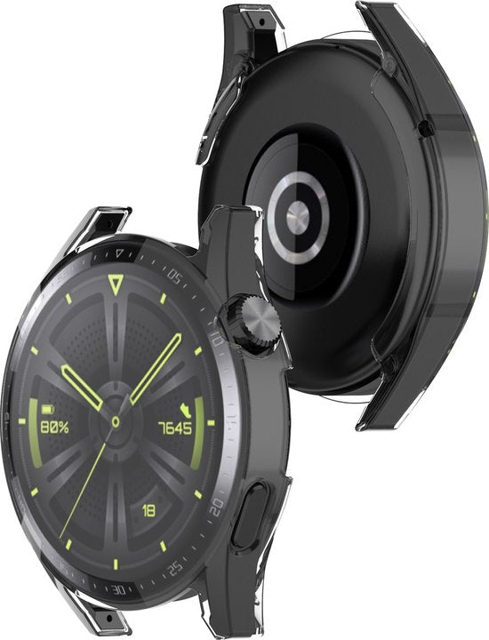 YONO Bumper geschikt voor Huawei Watch GT 3 - 42mm - Full Cover Soft Case - Hoesje - Transparant