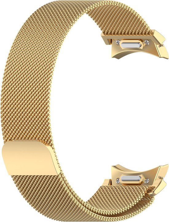 YONO Smartwatch Bandje geschikt voor Samsung Galaxy Watch 7 - 40mm - 44mm - Milanees - Goud