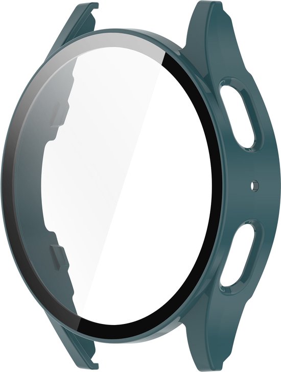 YONO Hoesje geschikt voor Samsung Galaxy Watch 7 - 44mm - Screenprotector Case - Glas - Groen