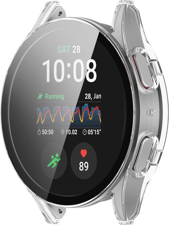 YONO Hoesje geschikt voor Samsung Galaxy Watch 7 - 40mm - Screen Protector Bumper Case - Transparant